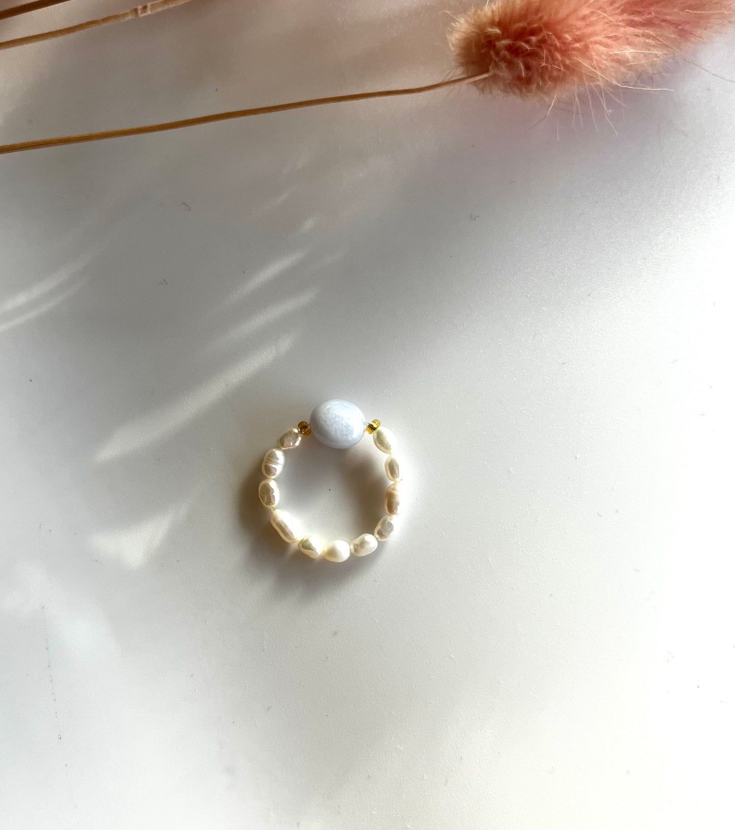 Blauer Chalcedon -Süßwasserring