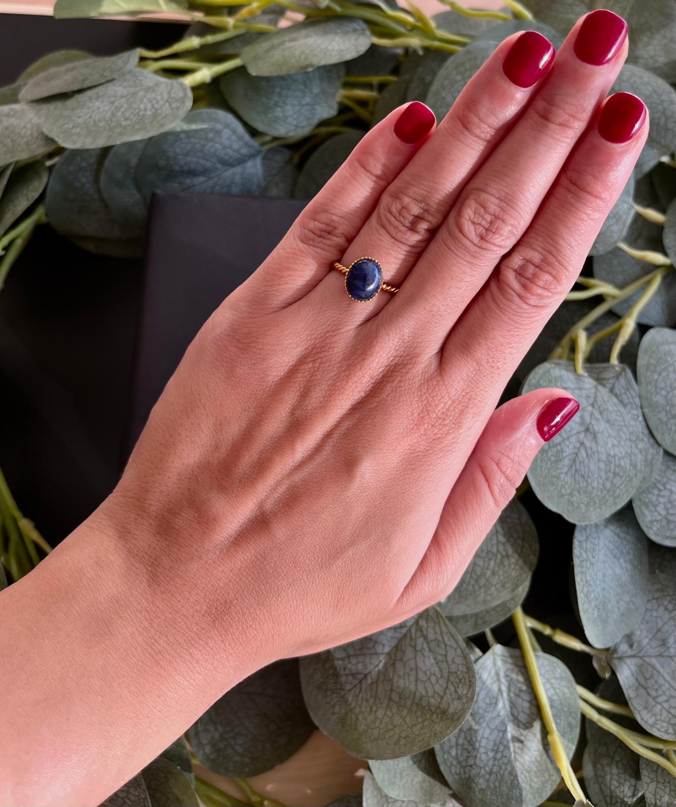 Lapislazuli Ring (Größenverstellbar)