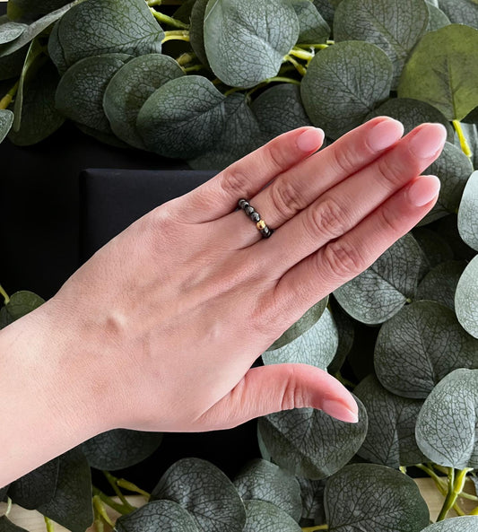 Elastischer Hämatit Ring