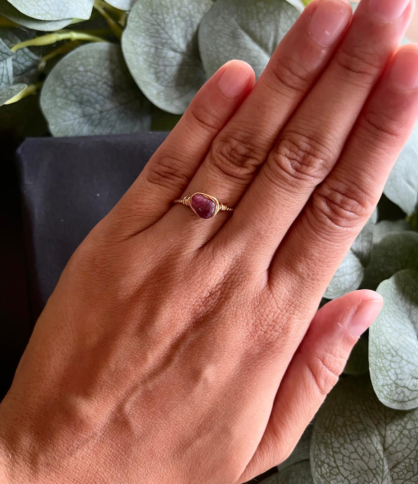 Rubin Ring (Größenverstellbar)