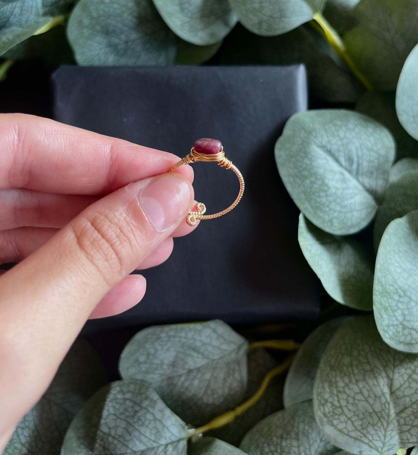 Rubin Ring (Größenverstellbar)